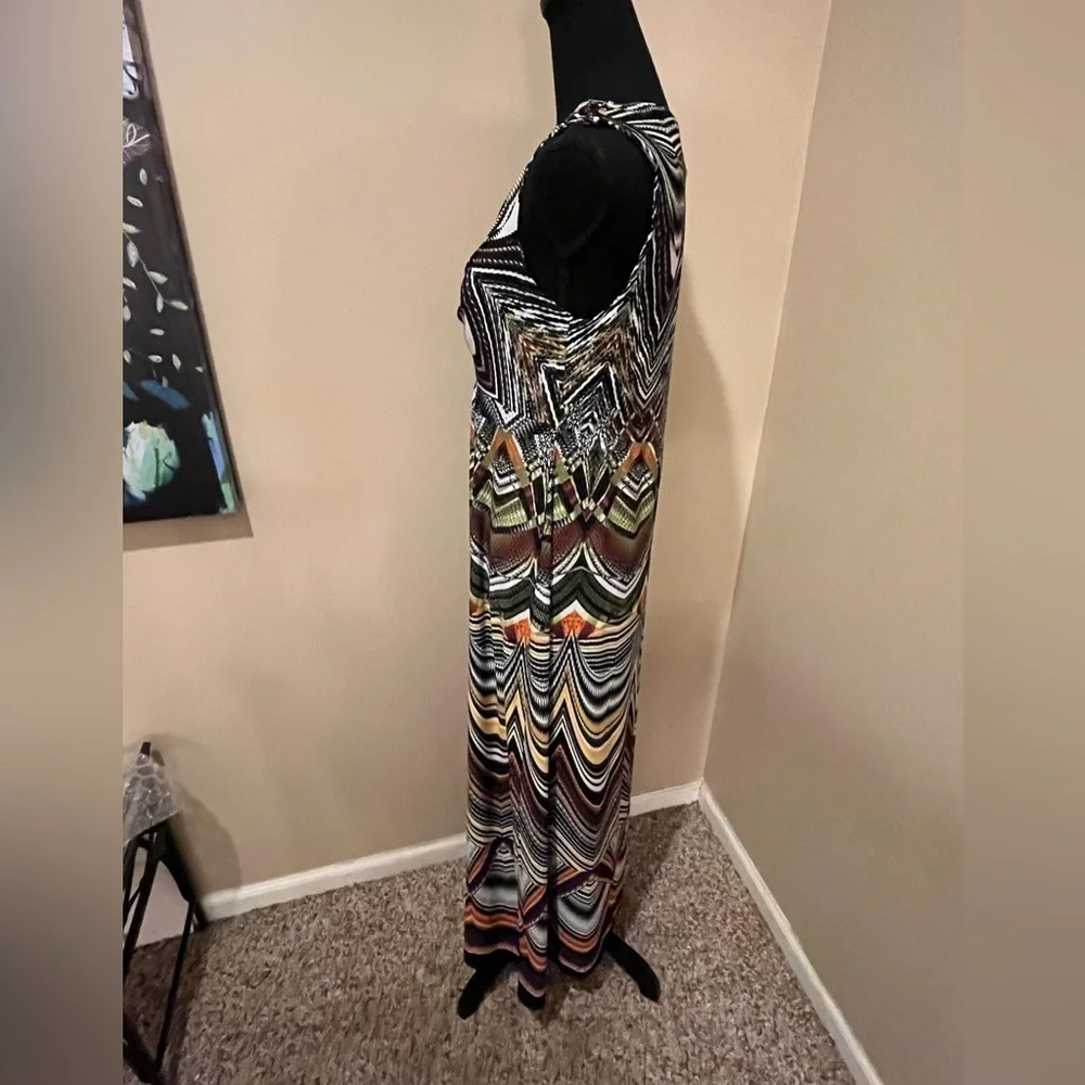 Chico Multicolor Patterned Maxi Dress, size Small (Chico 1)